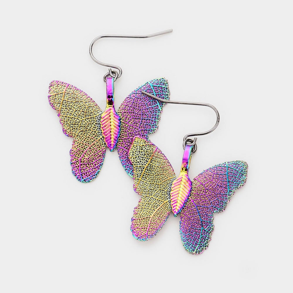 Rainbow sales butterfly earrings